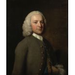 Allan Ramsay (Edinburgh 1713-1784 Dover) Portrait of a gentleman, half-length, in a grey coat