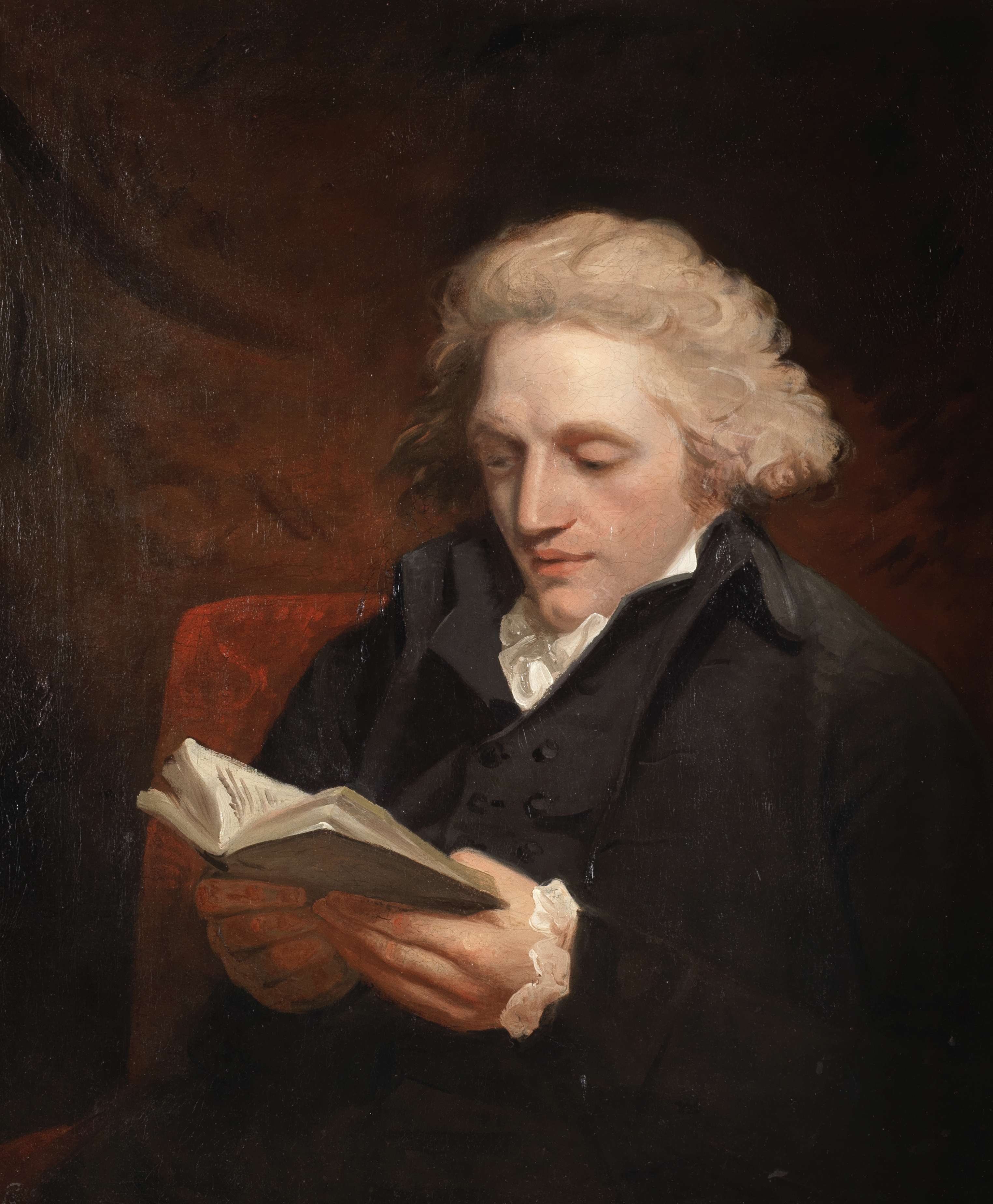 John Hoppner R.A. (London 1758-1810) Portrait of William Gifford reading a book