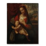 Follower of Leonardo da Vinci (Anchiano 1452-1519 Amboise) The Madonna and Child unframed