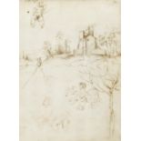 Tuscan School, 16th Century Recto: Saint Jerome in Penitence; Verso: Landscape with further studi...