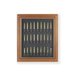 A big bore rifle cartridge display board