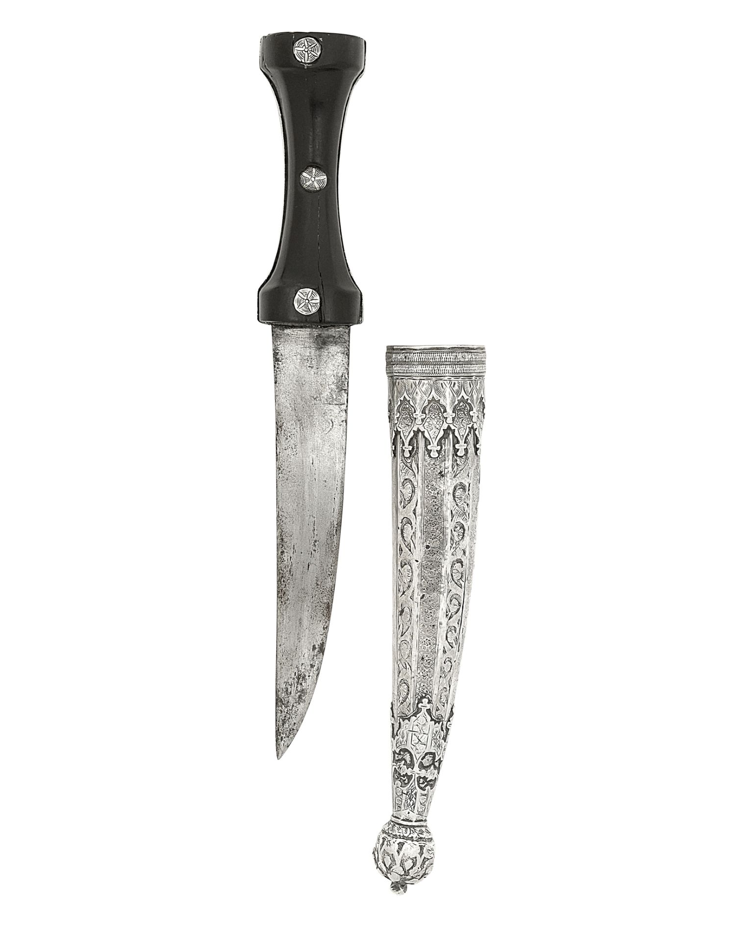 A Rare Turkish Silver-Mounted Dagger