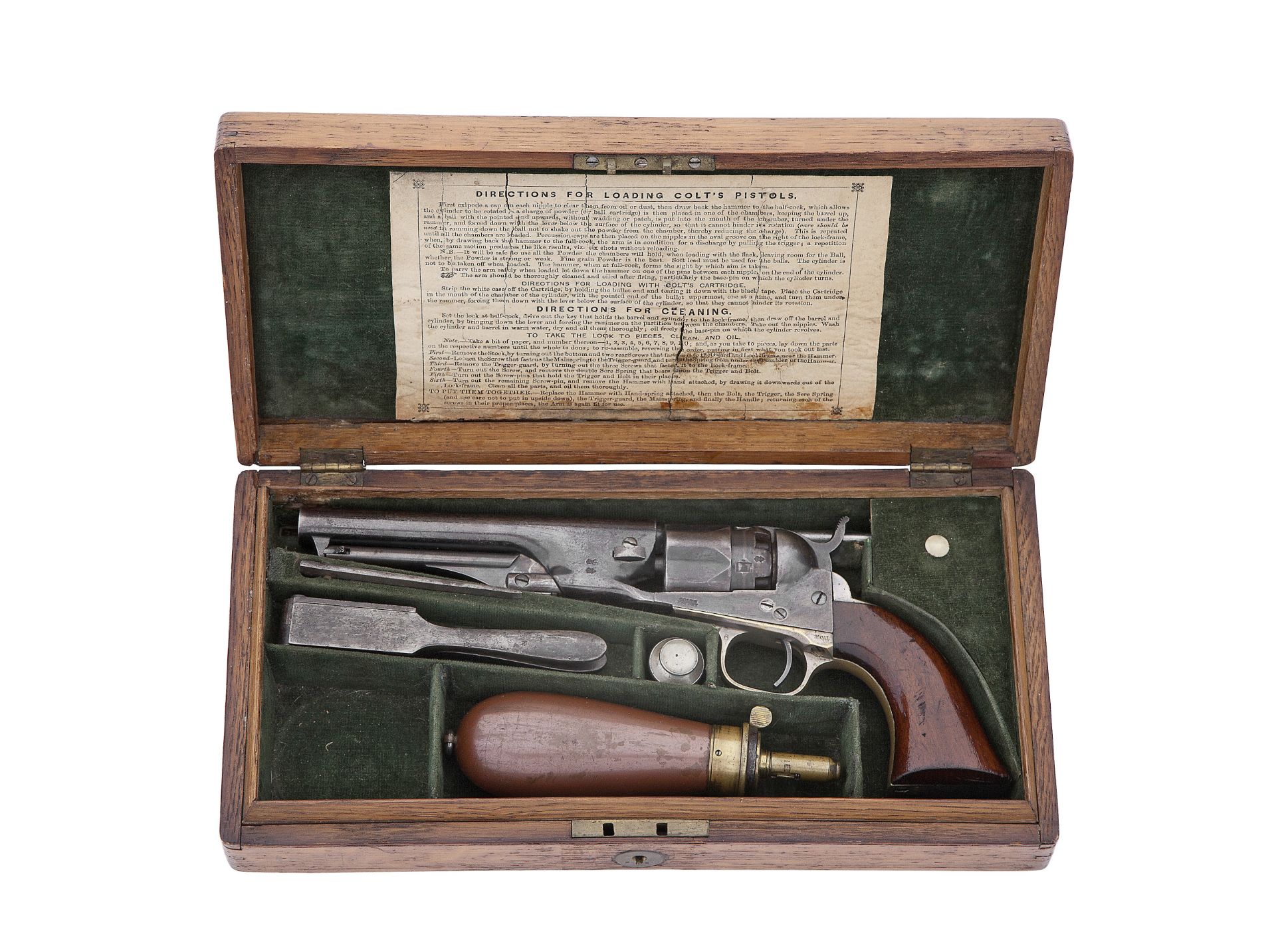 A Cased 1862 Model Police Percussion Revolver
