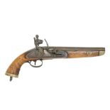 A Liège 16-Bore Flintlock Military Pistol