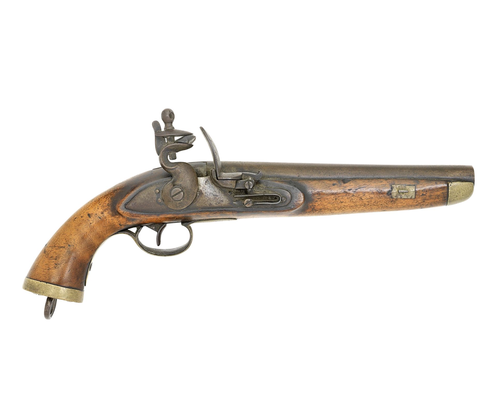 A Liège 16-Bore Flintlock Military Pistol