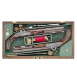 An Exceptional Cased Pair Of 32-Bore Percussion Duelling Pistols