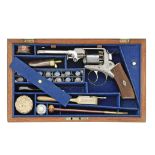 A Cased 90-Bore Percussion 'Solid Frame' Double-Action Five-Shot Revolver Of Webley Type