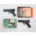 Five .22 and three .177 Webley Premier break-barrel air pistols by Webley & Scott All eight in We...