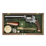 A Fine Cased 38-Bore Percussion Adams Patent 1851 Model 'Dragoon' Self-Cocking Five-Shot Revolver