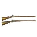 A Pair Of Bohemian .577 (25-Bore) Flintlock Ormolu-Mounted Sporting Rifles (2)
