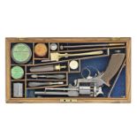 A Fine Cased 54-Bore Percussion Webley Patent 'Solid-Frame' Double-Action Six-Shot Revolver With ...