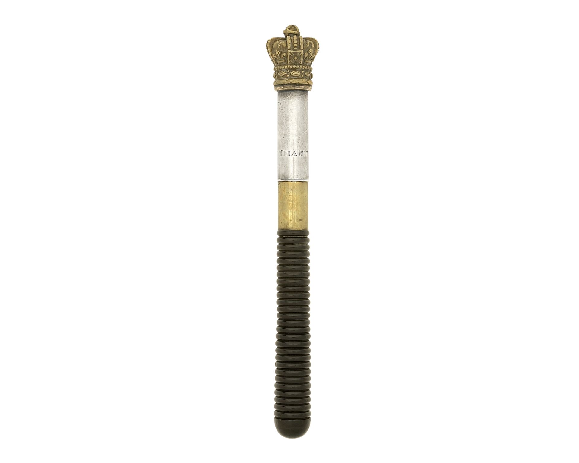 A Victorian Brass Thames Police Tipstave