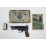 Four .177 and One .22 Webley Mark I break-barrel air pistols by Webley & Scott Three in Webley & ...