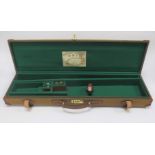 A canvas single guncase With James Purdey reproduction trade-label