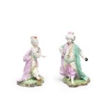 A pair of Höchst figures of a Sultan and Sultana, circa 1770
