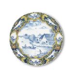 A Dutch Delft dish, mid 18th century