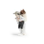 A Meissen farmer with a goat, circa 1745