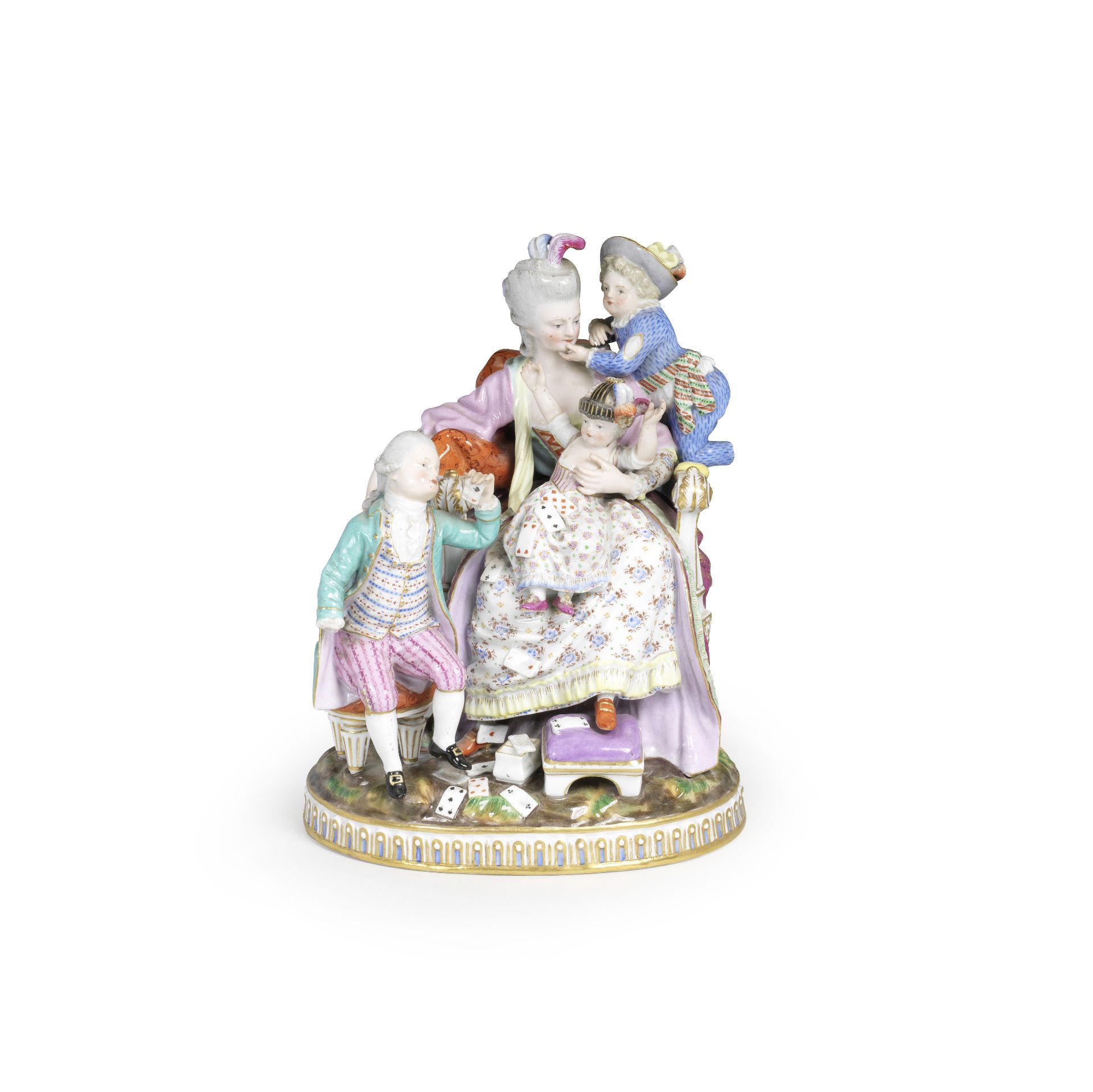 A Meissen group of 'The Good Mother', circa 1880