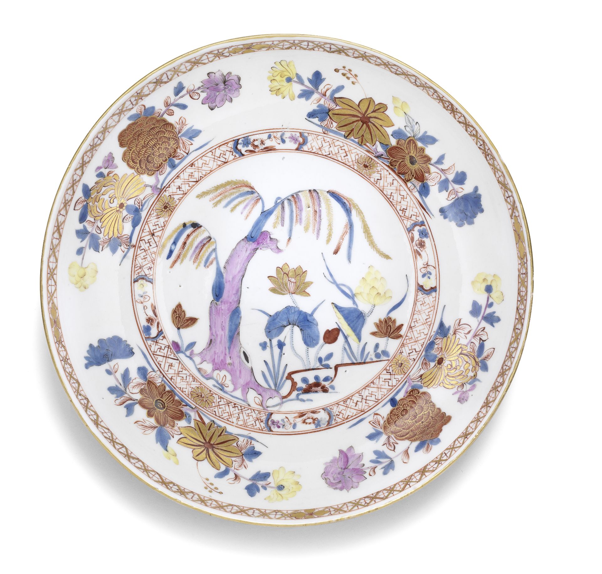 A rare Meissen circular dish, circa 1730