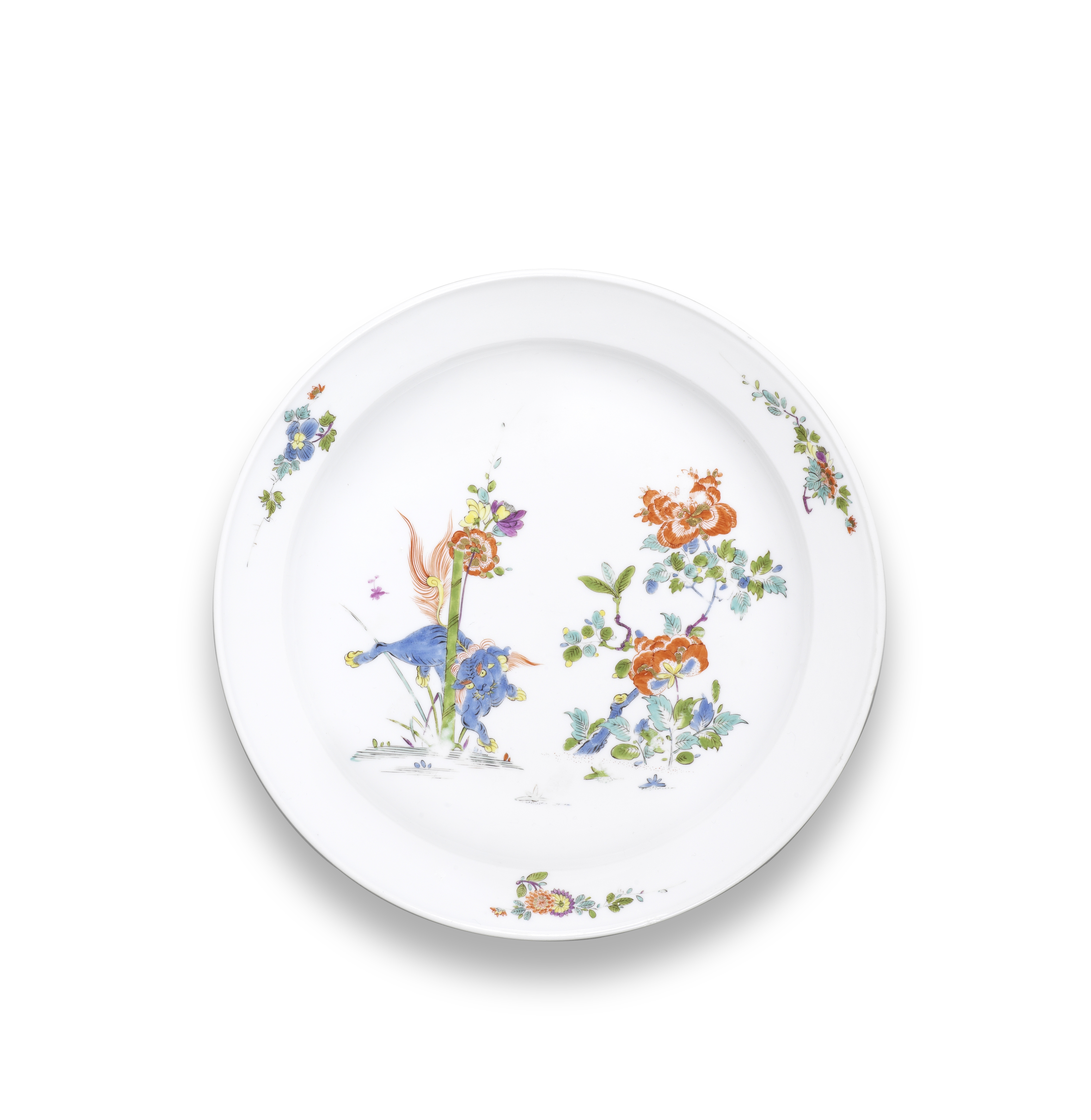 A rare Meissen plate, circa 1735