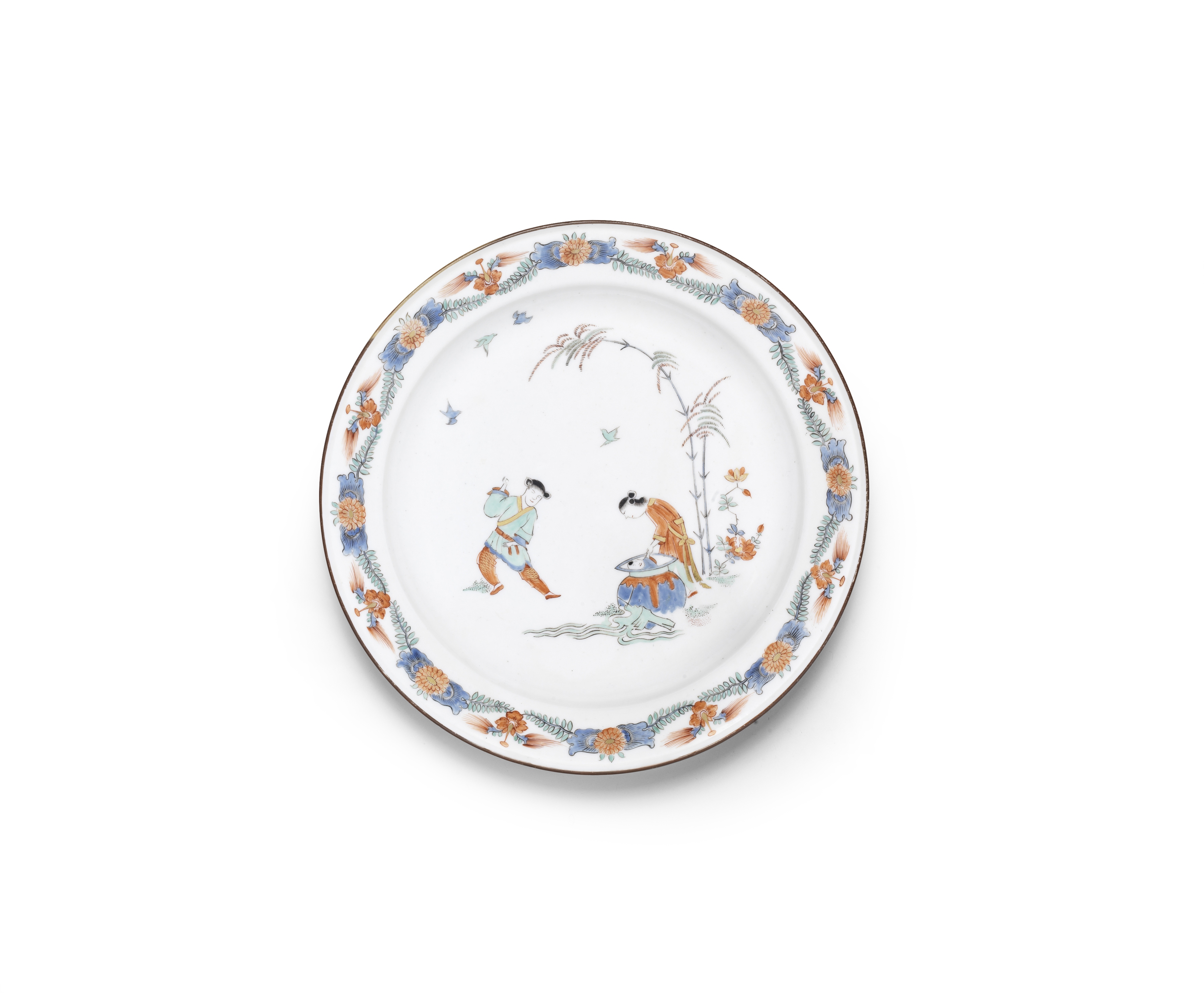 A Meissen plate, circa 1729-31