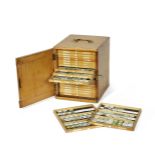 A collection of approximately 320 microscope specimen slides, English, predominately late 19th...