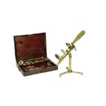 A Robert Banks compound and simple microscope, English, 1811-1820,