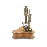 A Claude-Simeon Passemant Cuff-type compound monocular microscope, French, 1749-1769,