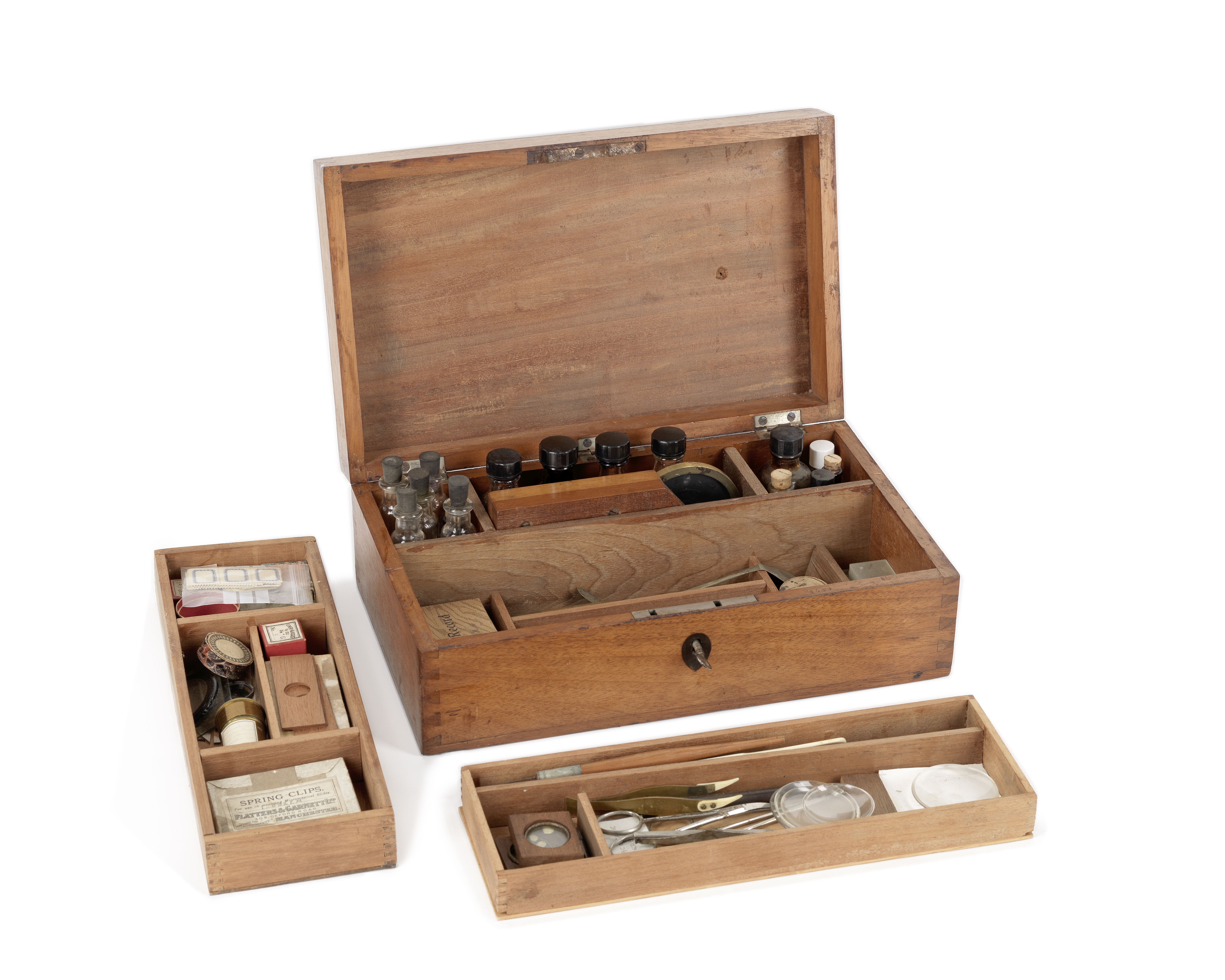 A microscope slide preparation cabinet, English, late 19th century,