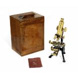 A Watson & Sons compound monocular microscope, English, early 20th century,