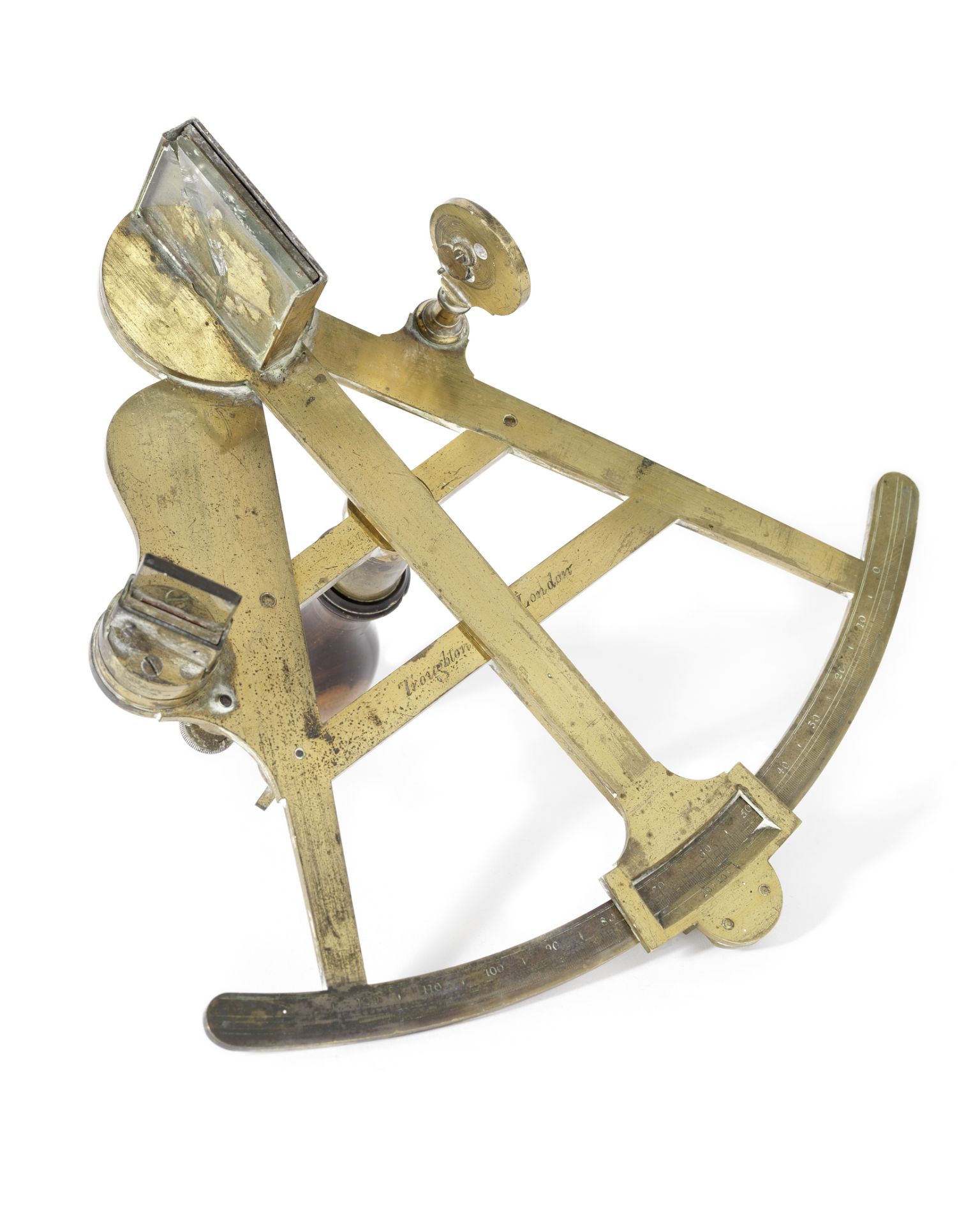 An Edward Troughton small size brass sextant, English, circa 1820,