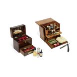 Two microscope slide preparation cabinets, English, mid 19th century, (2)