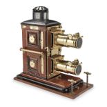 A fine Riley Brothers Ltd bi-unial magic lantern, English, late 19th century,