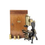 A W. Watson compound monocular microscope, English, early 20th century,