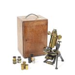 A W. Watson & Sons compound monocular microscope, English, circa 1900,