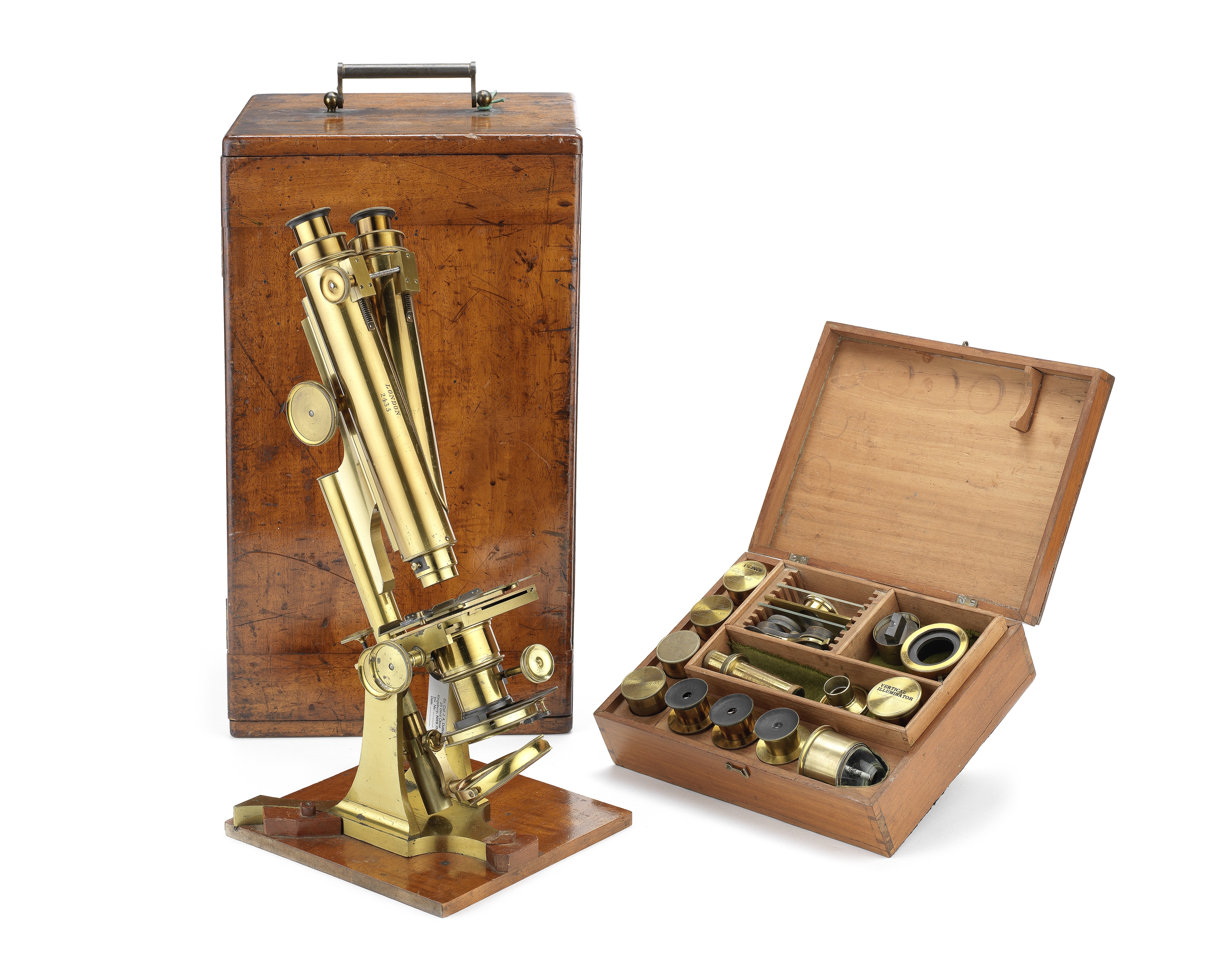 A Smith & Beck binocular compound microscope, English, late 19th century, (2)
