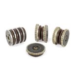 NINE ASSORTED CYPHER WHEELS FOR KORALLE CYPHER-TELEPRINTER, Russian, 1960's, (9)