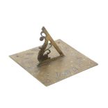 A Walter Hayes brass horizontal sundial, English, last quarter of the 17th century,