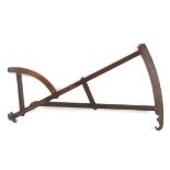 A mahogany backstaff or Davis quadrant, English, mid 18th century,