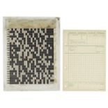 A Rasterschluessel 44 Strip Code Sheet, German, Mid 20th century, (2)