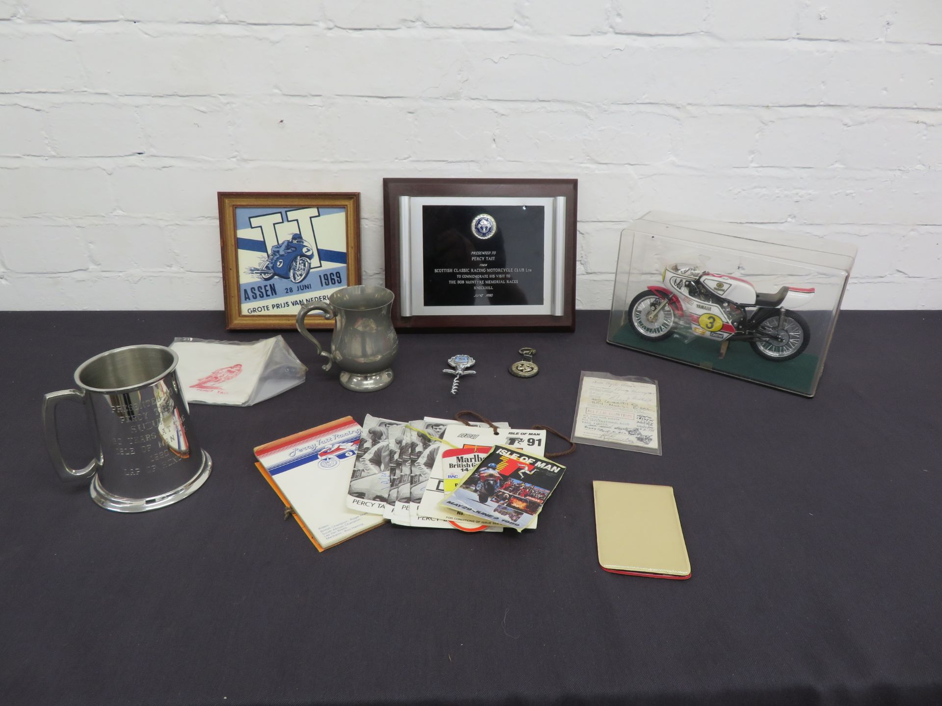 Offered from the estate of the late Percy Tait A selection of motorcycling ephemera ((Qty))