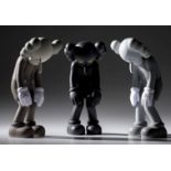 KAWS (American, born 1974) Small Lie (Brown); Small Lie (Black); Small Lie (Grey) Set of three mu...