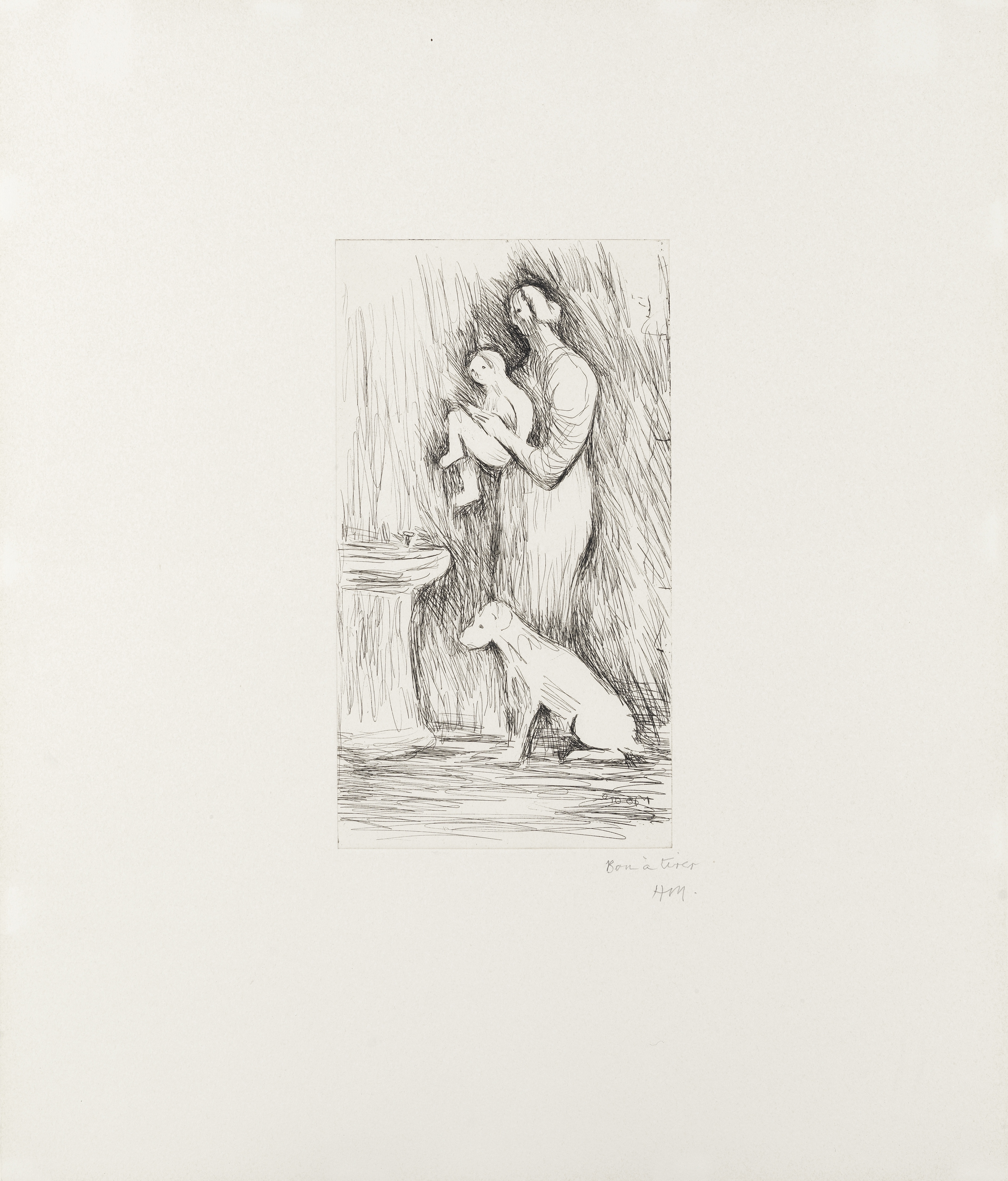 Henry Moore O.M., C.H. (British, 1898-1986) Mother and Child XXIII, from 'Mother and Child' Etchi...