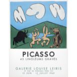 After Pablo Picasso (Spanish, 1881-1973) 45 Linoléums Gravés; Peintures 1955-1956 Lithographic po...