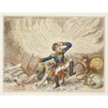 James Gillray (British, 1756-1815) Maniac Ravings or Little Boney in a Strong Fit Etching with ha...