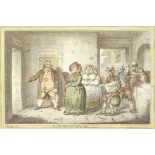 James Gillray (British, 1756-1815) An Old Maid on a Journey Etching with hand-colouring, 1804, o...