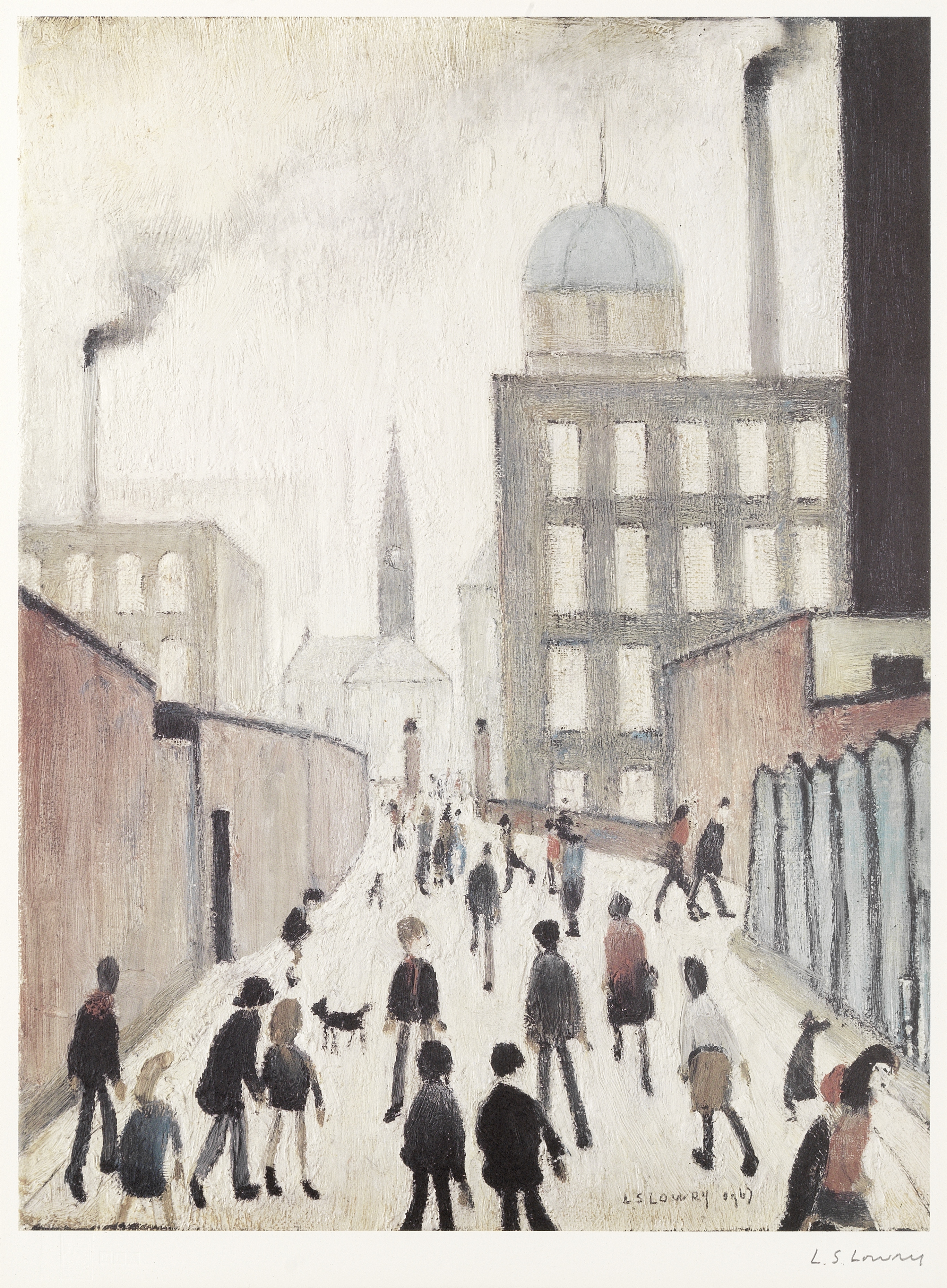 Laurence Stephen Lowry R.A. (British, 1887-1976) Mrs Swindell's Picture Offset lithograph printe...