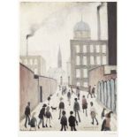 Laurence Stephen Lowry R.A. (British, 1887-1976) Mrs Swindell's Picture Offset lithograph printe...
