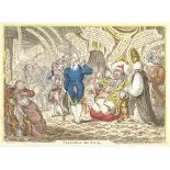 James Gillray (British, 1756-1815) Visiting the Sick Etching with hand-colouring, 1806, on heavy ...