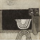 Prunella Clough (British, 1919-1999) Untitled (Cables) Etching and aquatint with collage elements...